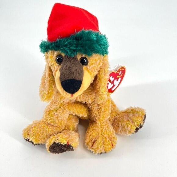 NWT TY Santa Christmas Dog Beanie Baby Jinglepup 2001 - Picture 1 of 3
